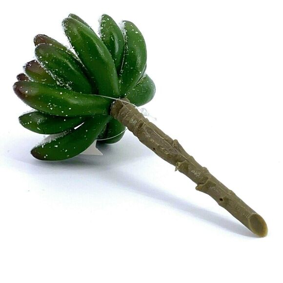 Craft Succulent Winter Frosted Glitter Snow Christmas Craft Plants 3.5″ Lot Of 3 - Picture 6 of 6